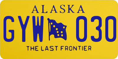 AK license plate GYW030