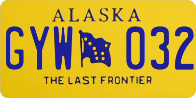 AK license plate GYW032