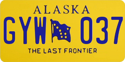 AK license plate GYW037