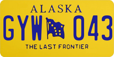 AK license plate GYW043