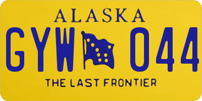 AK license plate GYW044