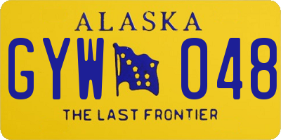 AK license plate GYW048