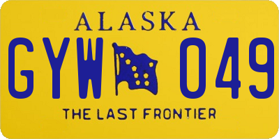 AK license plate GYW049