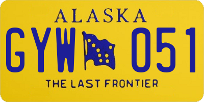 AK license plate GYW051