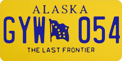 AK license plate GYW054
