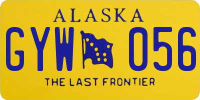 AK license plate GYW056