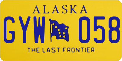 AK license plate GYW058
