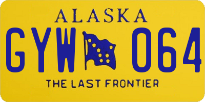 AK license plate GYW064