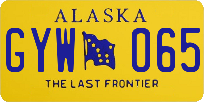 AK license plate GYW065