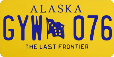 AK license plate GYW076