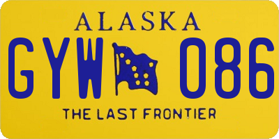 AK license plate GYW086