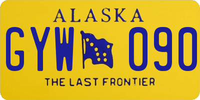 AK license plate GYW090