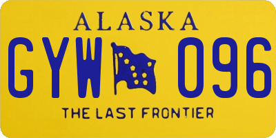AK license plate GYW096