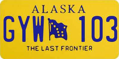 AK license plate GYW103
