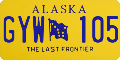AK license plate GYW105