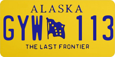 AK license plate GYW113