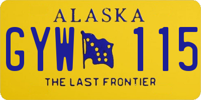 AK license plate GYW115