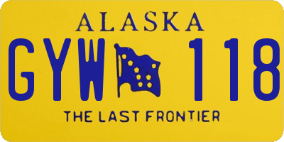 AK license plate GYW118