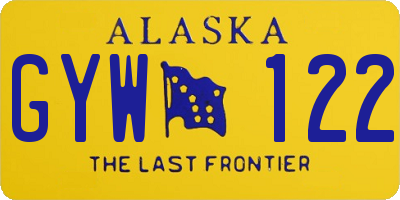 AK license plate GYW122