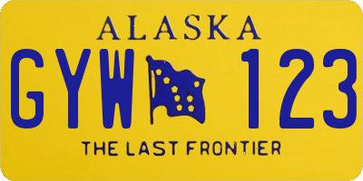 AK license plate GYW123