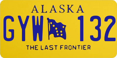 AK license plate GYW132