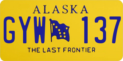 AK license plate GYW137