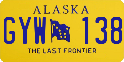 AK license plate GYW138