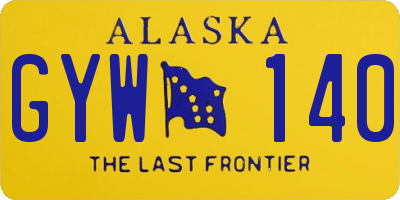 AK license plate GYW140