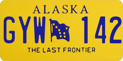AK license plate GYW142
