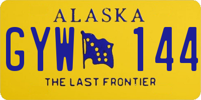 AK license plate GYW144