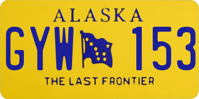 AK license plate GYW153