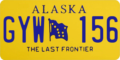 AK license plate GYW156