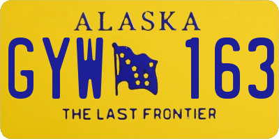 AK license plate GYW163
