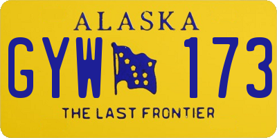 AK license plate GYW173