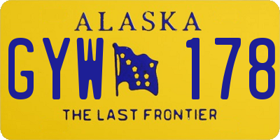 AK license plate GYW178