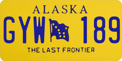 AK license plate GYW189