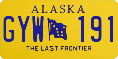 AK license plate GYW191