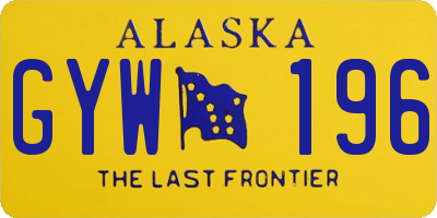 AK license plate GYW196