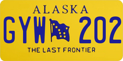 AK license plate GYW202