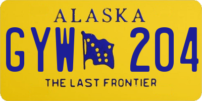 AK license plate GYW204