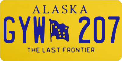AK license plate GYW207