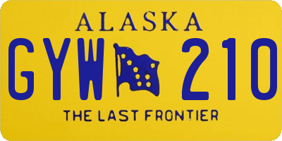 AK license plate GYW210