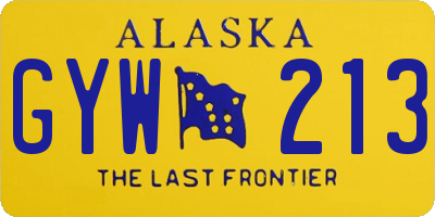 AK license plate GYW213