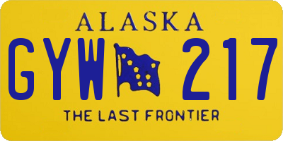 AK license plate GYW217