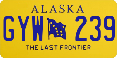 AK license plate GYW239