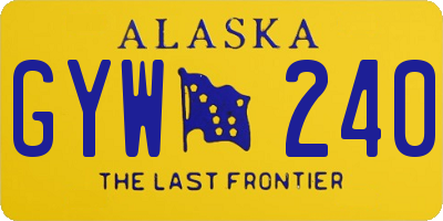 AK license plate GYW240