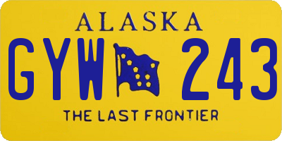 AK license plate GYW243