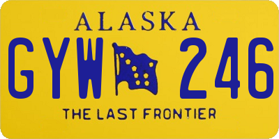 AK license plate GYW246