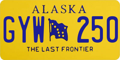 AK license plate GYW250