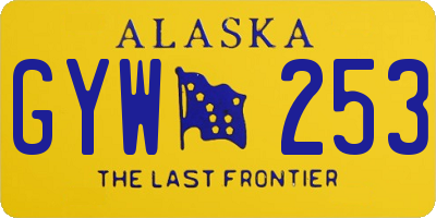 AK license plate GYW253